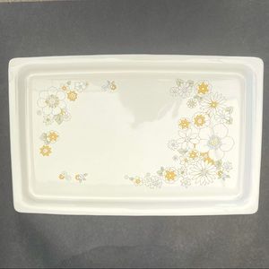 Corning Ware Floral Bouquet And Pattern Broil/Bake Tray Discontinued Pattern